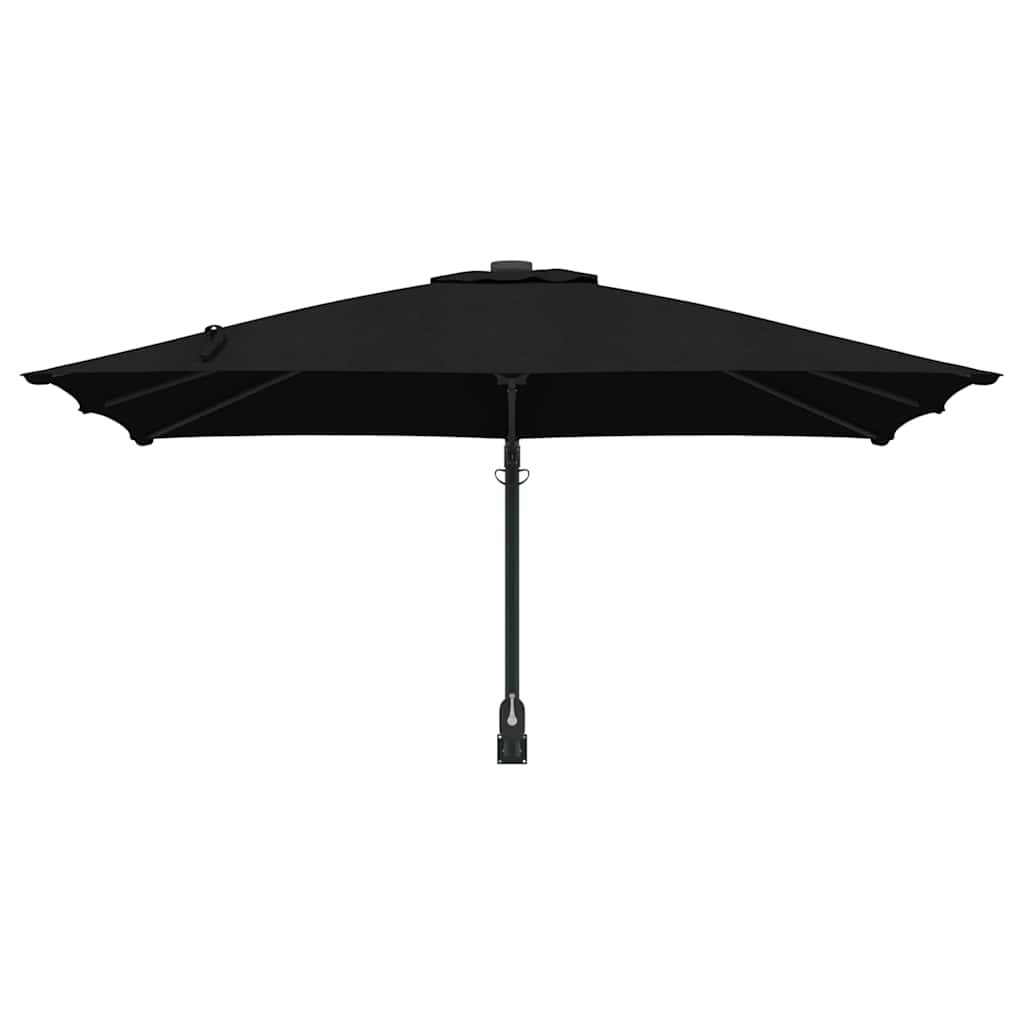 Gartenparasol Schwarz und Schwarz 248,5 x 247,5 x 160 cm
