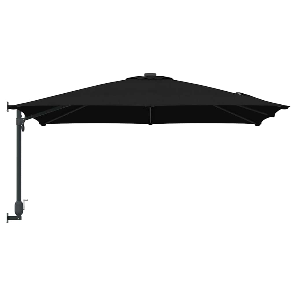 Gartenparasol Schwarz und Schwarz 248,5 x 247,5 x 160 cm