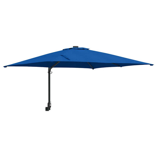 Gartenparasol Blau und Schwarz 248,5 x 247,5 x 160 cm