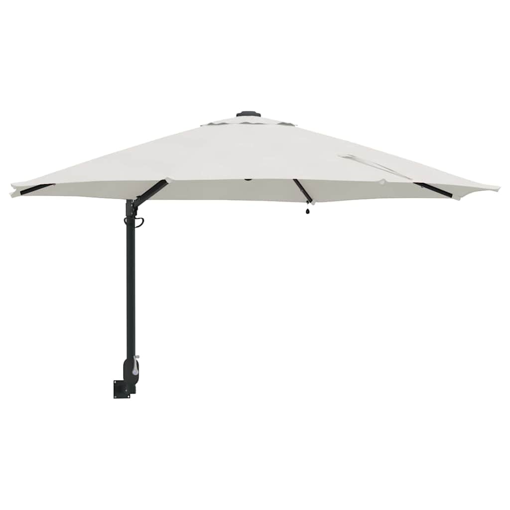 Gartenparasol Beige und Schwarz 248 x 248 x 148 cm