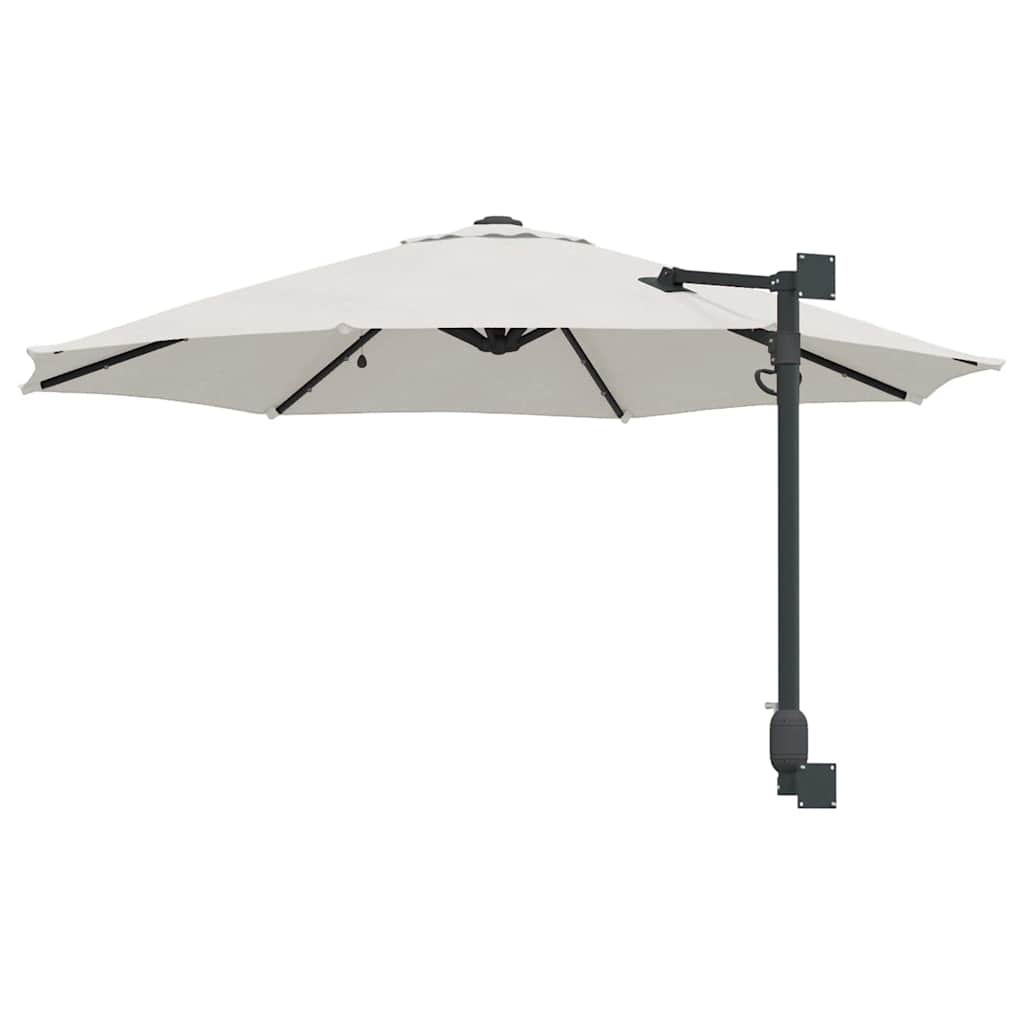 Gartenparasol Beige und Schwarz 248 x 248 x 148 cm