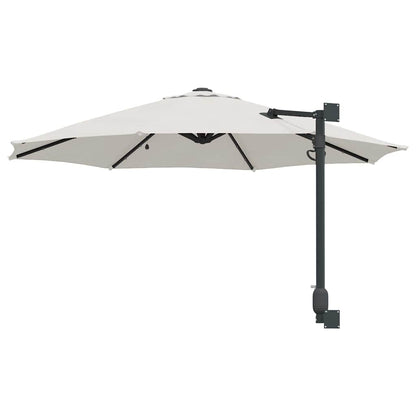 Gartenparasol Beige und Schwarz 248 x 248 x 148 cm