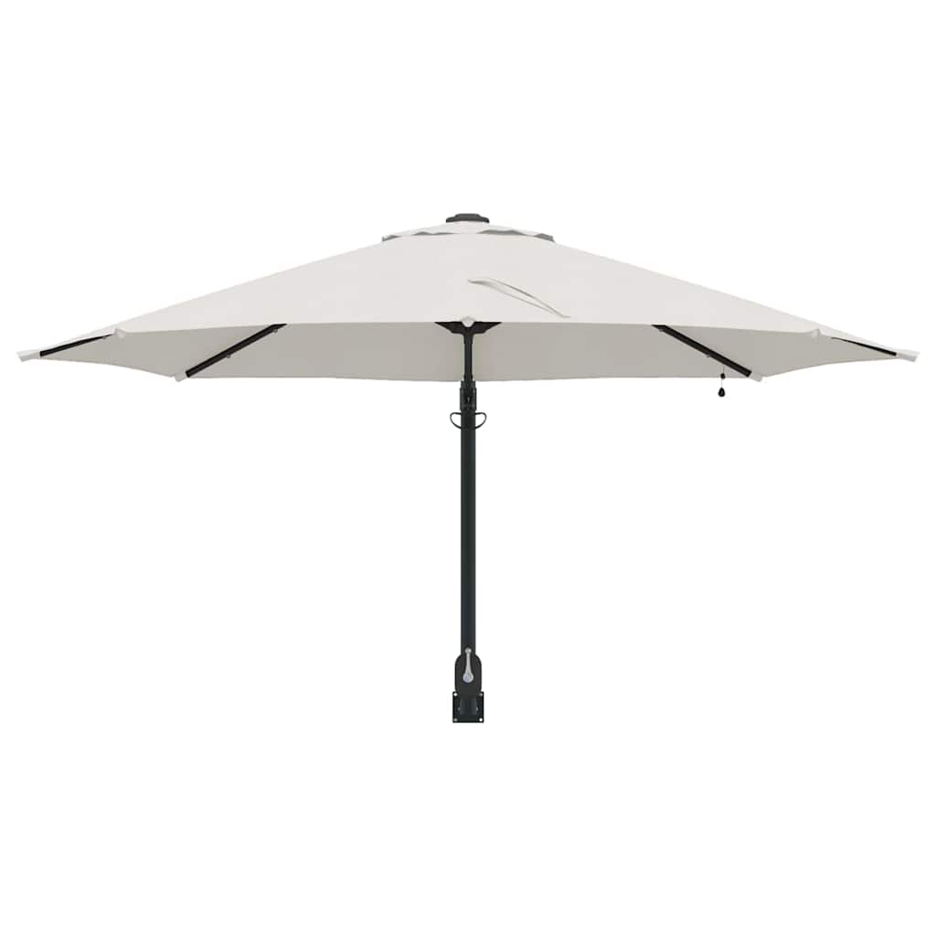 Gartenparasol Beige und Schwarz 248 x 248 x 148 cm