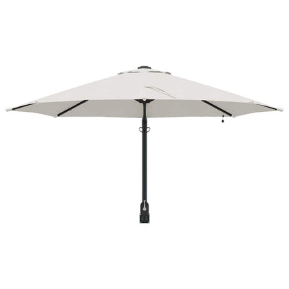 Gartenparasol Beige und Schwarz 248 x 248 x 148 cm