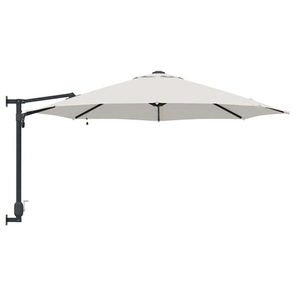 Gartenparasol Beige und Schwarz 248 x 248 x 148 cm