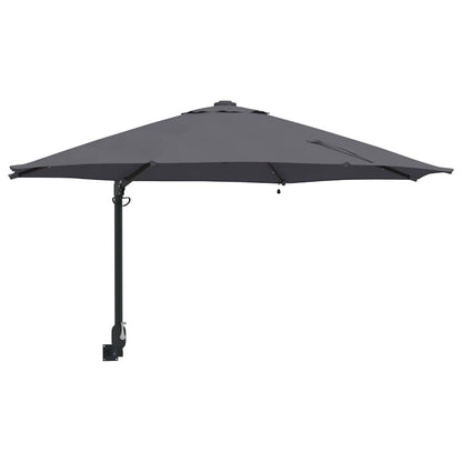 Gartenparasol Anthrazit und Schwarz 248 x 248 x 148 cm