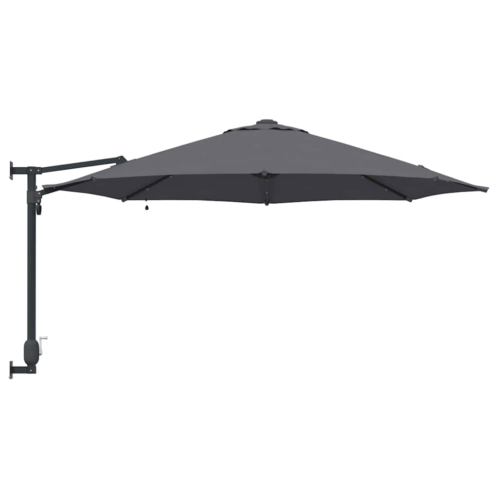 Gartenparasol Anthrazit und Schwarz 248 x 248 x 148 cm