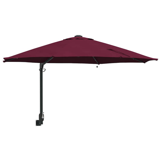 Gartenparasol Rot und Schwarz 248 x 248 x 148 cm