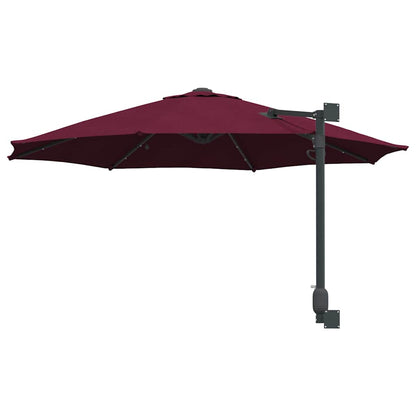 Gartenparasol Rot und Schwarz 248 x 248 x 148 cm