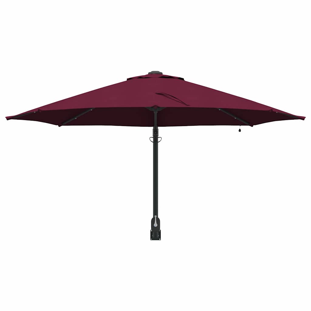 Gartenparasol Rot und Schwarz 248 x 248 x 148 cm