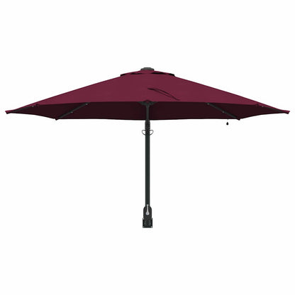 Gartenparasol Rot und Schwarz 248 x 248 x 148 cm