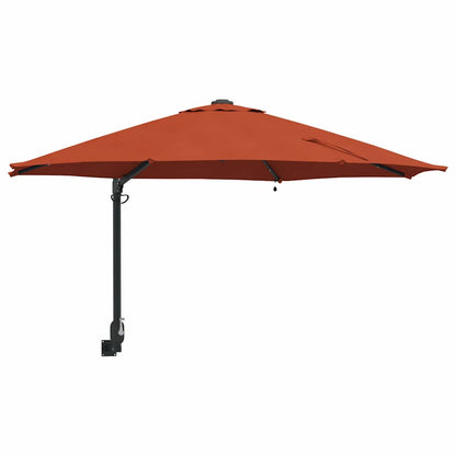 Gartenparasol Rot und Schwarz 248 x 248 x 148 cm