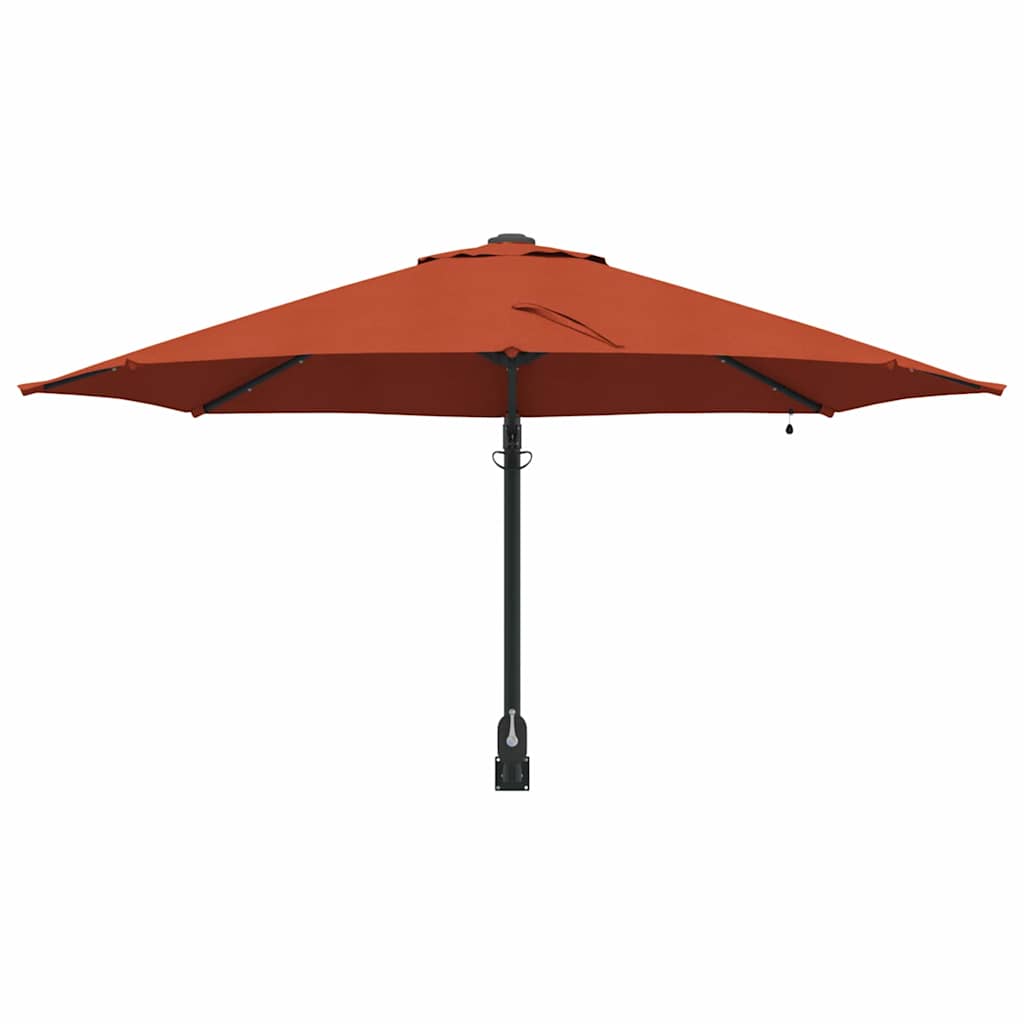 Gartenparasol Rot und Schwarz 248 x 248 x 148 cm