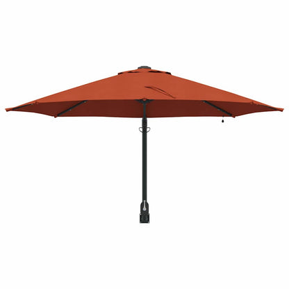 Gartenparasol Rot und Schwarz 248 x 248 x 148 cm