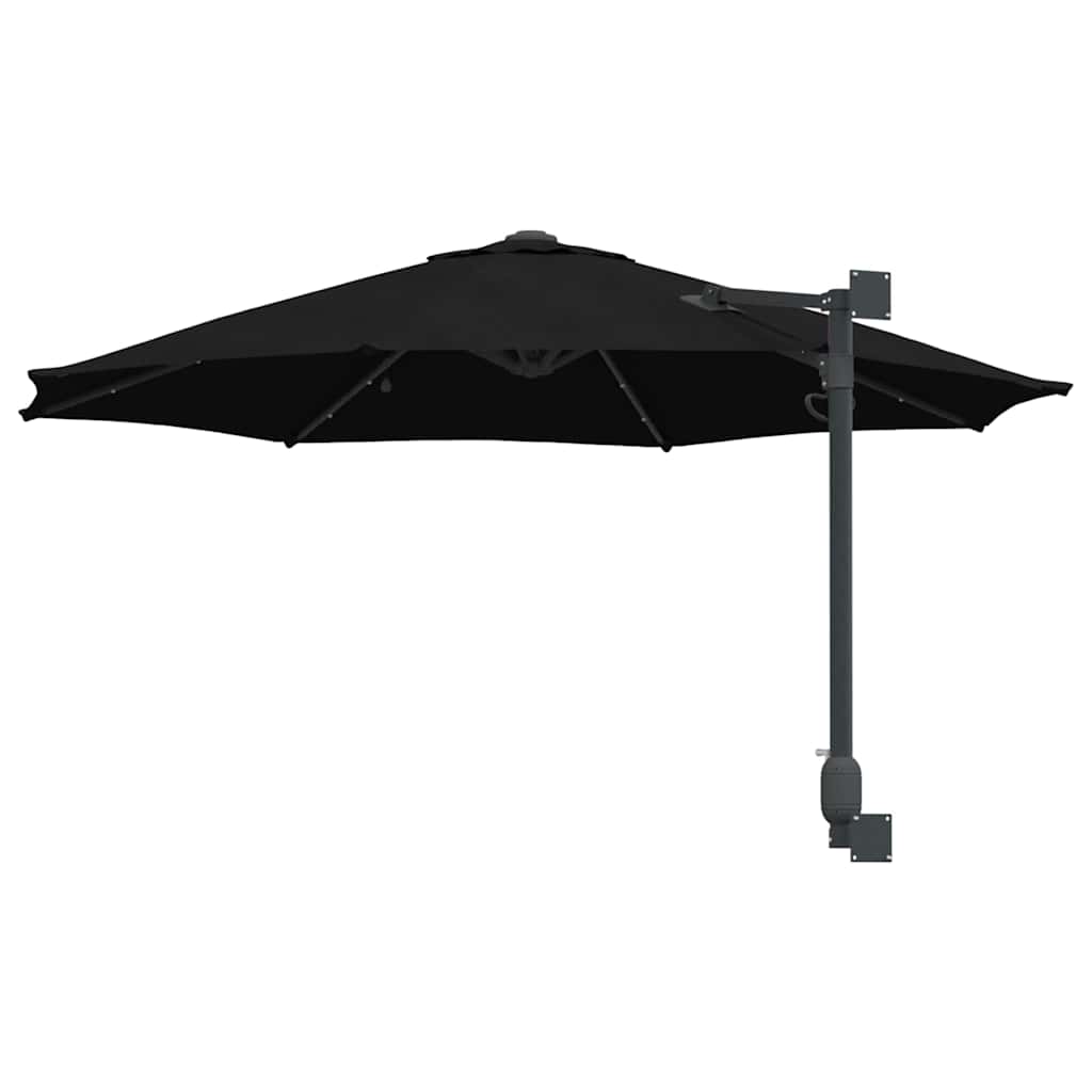 Gartenparasol Schwarz und Schwarz 248 x 248 x 148 cm