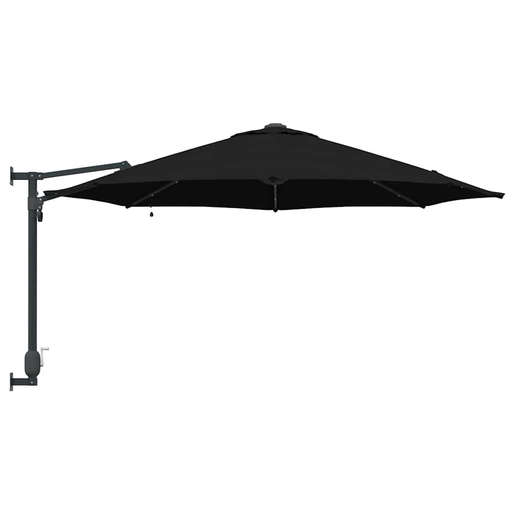 Gartenparasol Schwarz und Schwarz 248 x 248 x 148 cm