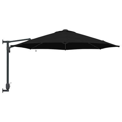 Gartenparasol Schwarz und Schwarz 248 x 248 x 148 cm