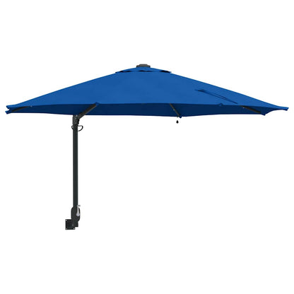 Gartenparasol Blau und Schwarz 248 x 248 x 148 cm