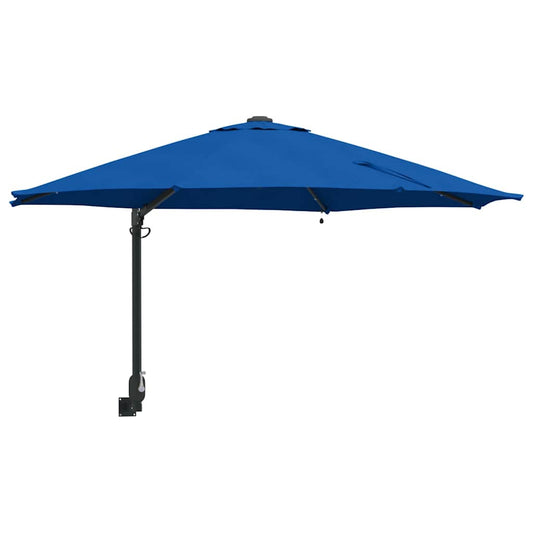 Gartenparasol Blau und Schwarz 248 x 248 x 148 cm