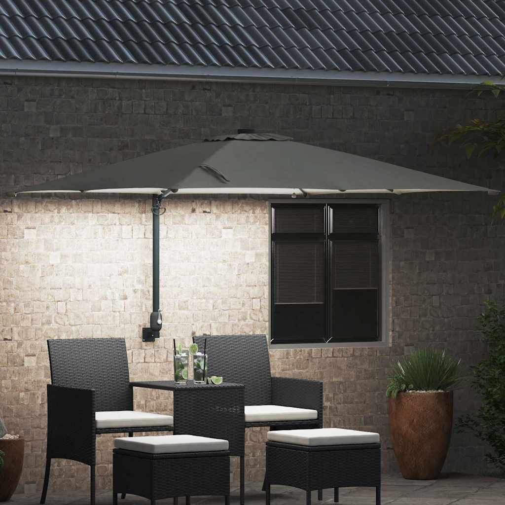 Gartenparasol Sand 248,5 x 247,5 x 160 cm Stoff