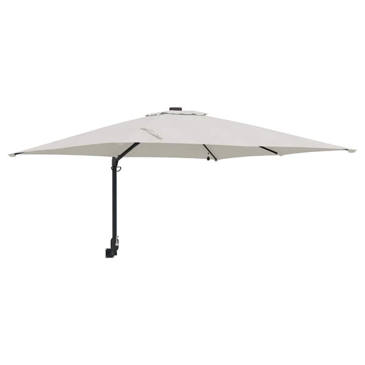Gartenparasol Sand 248,5 x 247,5 x 160 cm Stoff