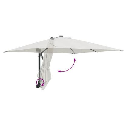 Gartenparasol Sand 248,5 x 247,5 x 160 cm Stoff