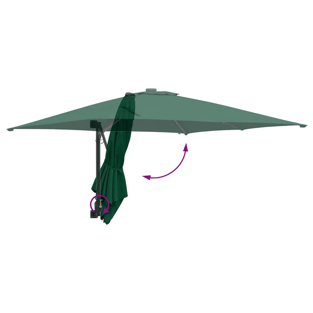 Gartenparasol Grün 248,5 x 247,5 x 160 cm Stoff