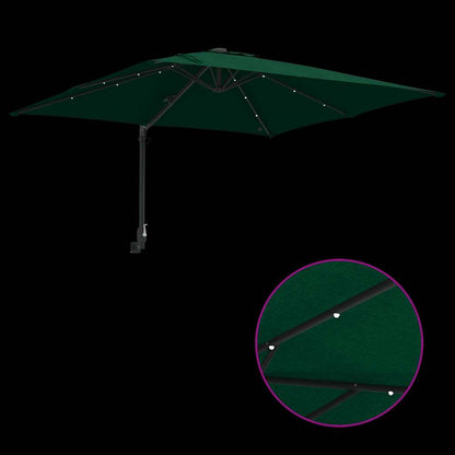 Gartenparasol Grün 248,5 x 247,5 x 160 cm Stoff