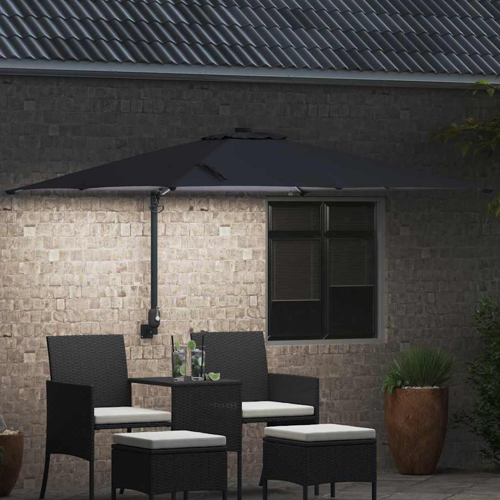 Gartenparasol Anthrazit 248,5 x 247,5 x 160 cm Stoff