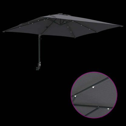 Gartenparasol Anthrazit 248,5 x 247,5 x 160 cm Stoff