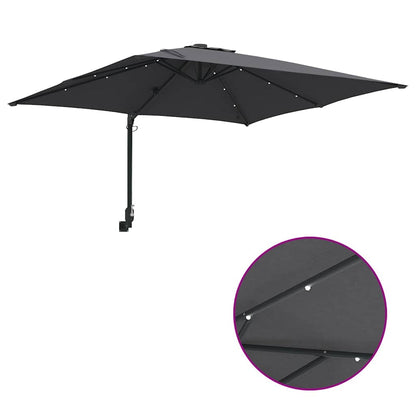 Gartenparasol Anthrazit 248,5 x 247,5 x 160 cm Stoff