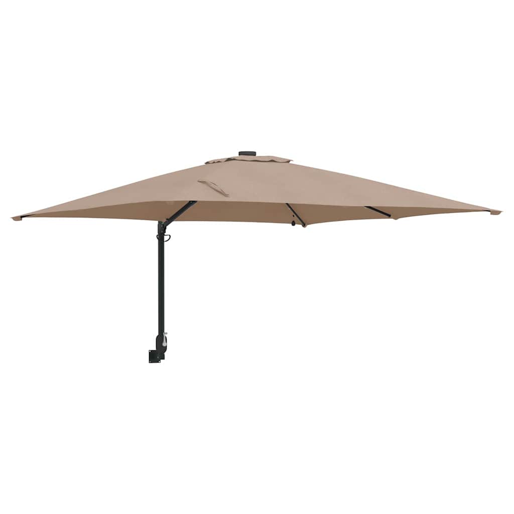 Gartenparasol Taupe 248,5 x 247,5 x 160 cm Stoff