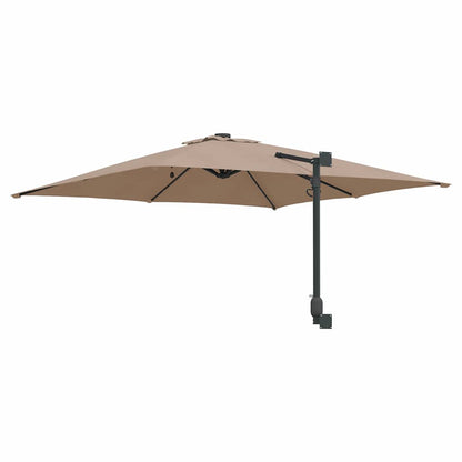 Gartenparasol Taupe 248,5 x 247,5 x 160 cm Stoff