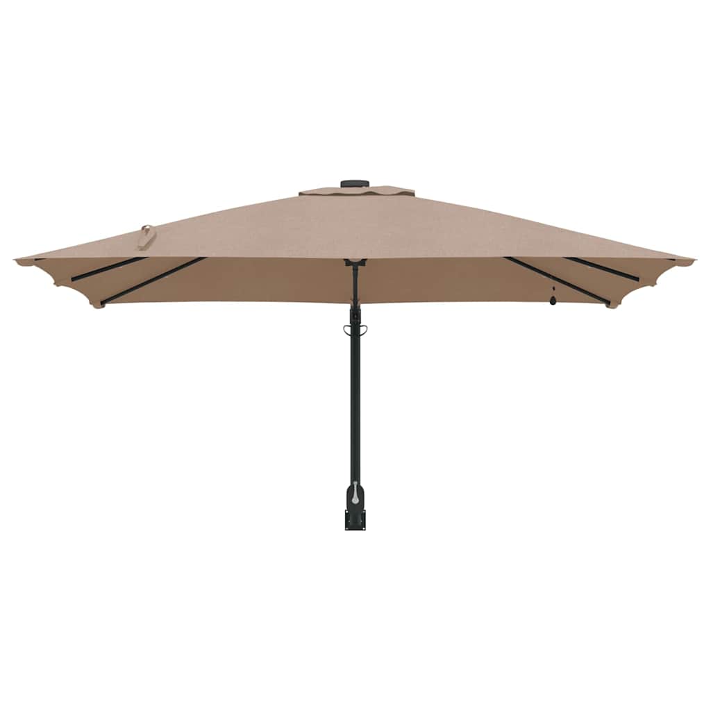 Gartenparasol Taupe 248,5 x 247,5 x 160 cm Stoff
