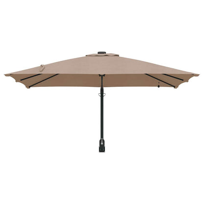 Gartenparasol Taupe 248,5 x 247,5 x 160 cm Stoff