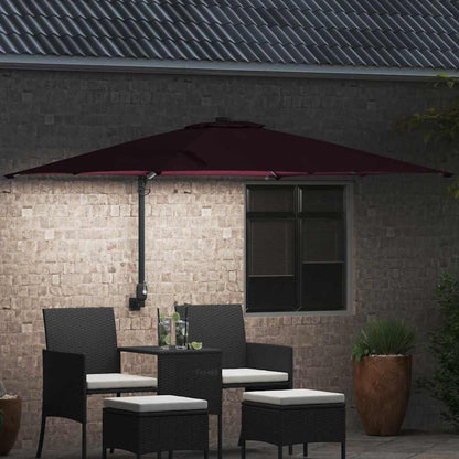 Gartenparasol Bordeauxrot 248,5 x 247,5 x 160 cm Stoff