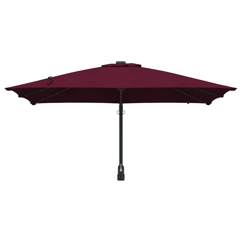 Gartenparasol Bordeauxrot 248,5 x 247,5 x 160 cm Stoff