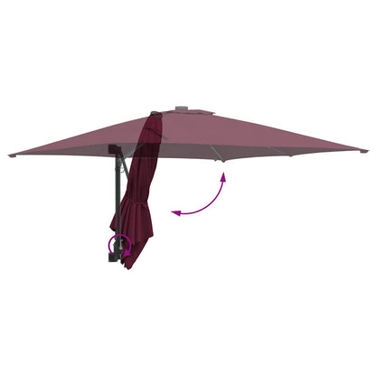 Gartenparasol Bordeauxrot 248,5 x 247,5 x 160 cm Stoff