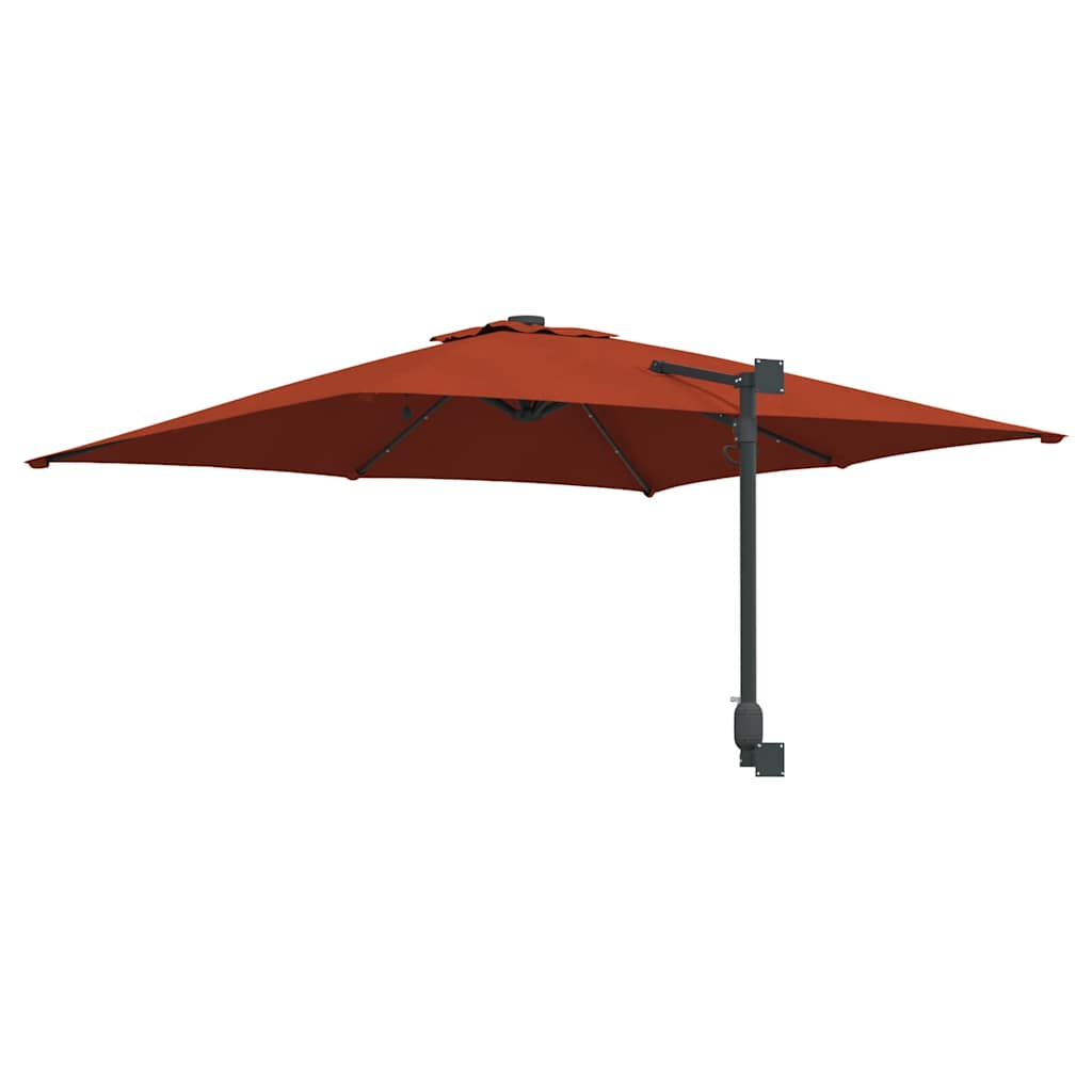 Gartenparasol Terrakotta 248,5 x 247,5 x 160 cm Stoff