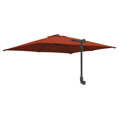 Gartenparasol Terrakotta 248,5 x 247,5 x 160 cm Stoff