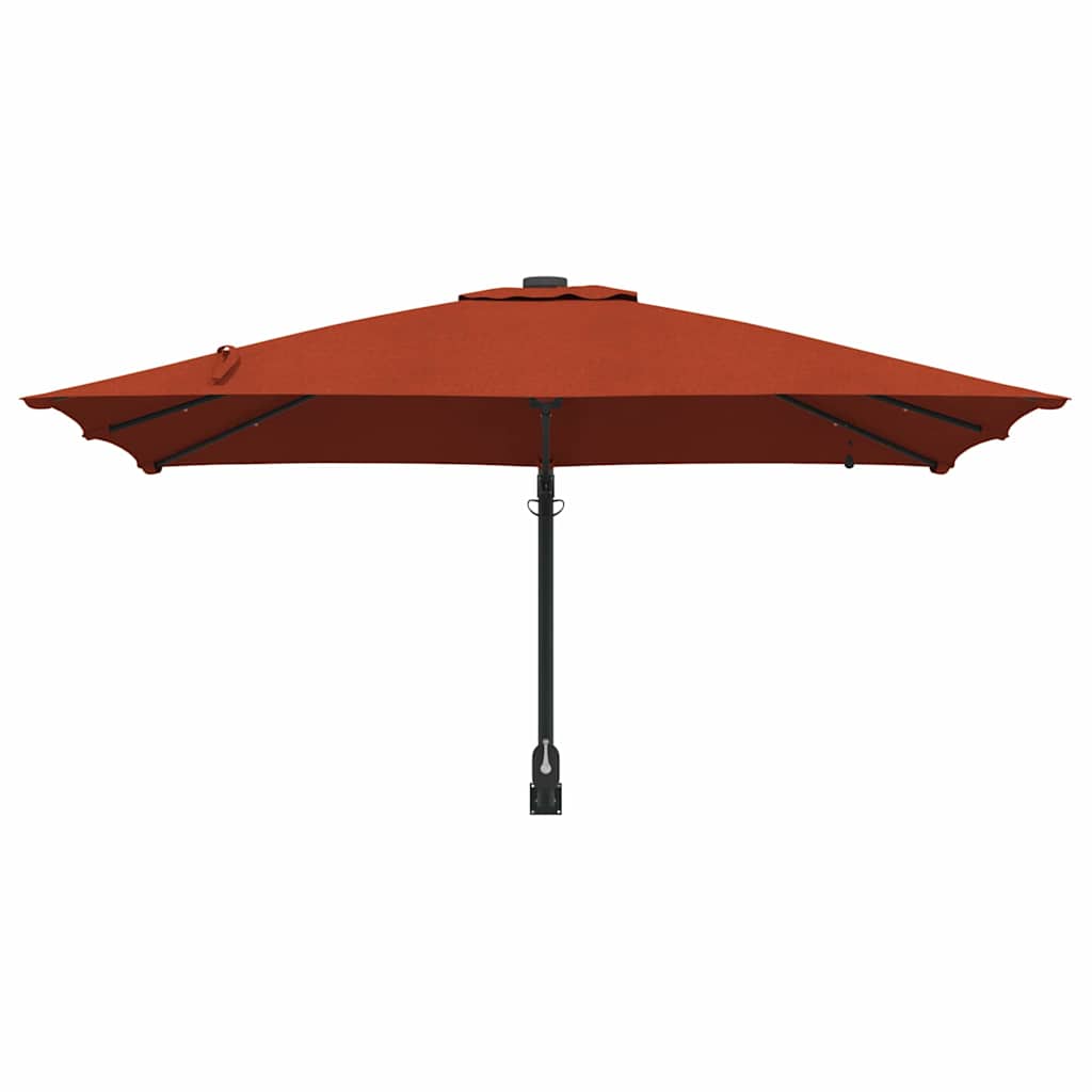 Gartenparasol Terrakotta 248,5 x 247,5 x 160 cm Stoff