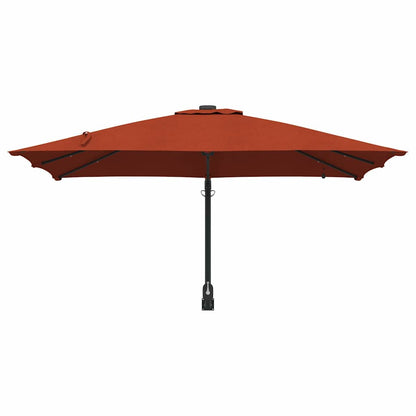 Gartenparasol Terrakotta 248,5 x 247,5 x 160 cm Stoff