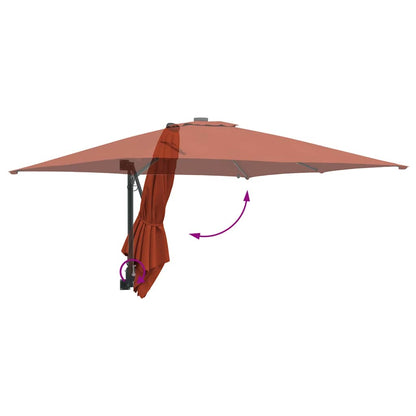Gartenparasol Terrakotta 248,5 x 247,5 x 160 cm Stoff
