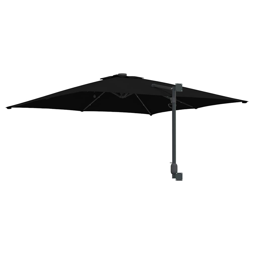 Gartenparasol Schwarz 248,5 x 247,5 x 160 cm Stoff