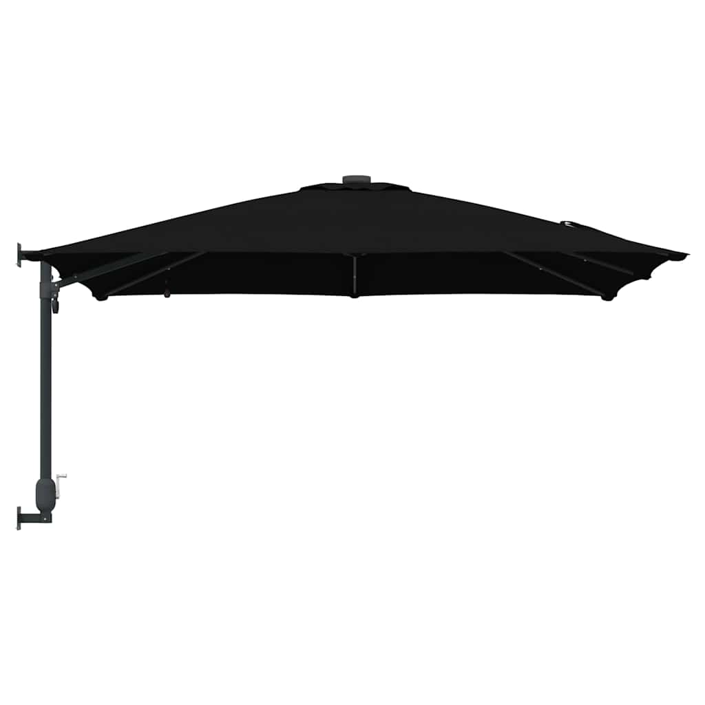 Gartenparasol Schwarz 248,5 x 247,5 x 160 cm Stoff