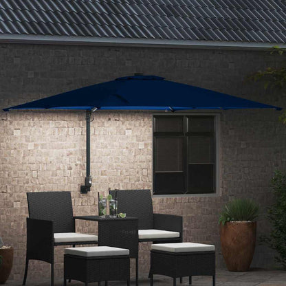 Gartenparasol Azurblau 248,5 x 247,5 x 160 cm Stoff