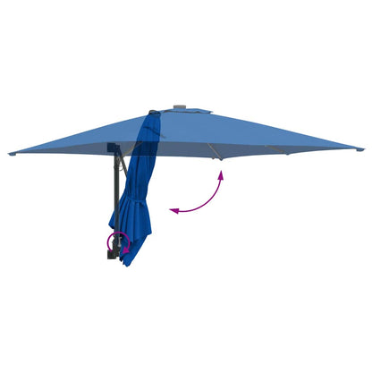 Gartenparasol Azurblau 248,5 x 247,5 x 160 cm Stoff