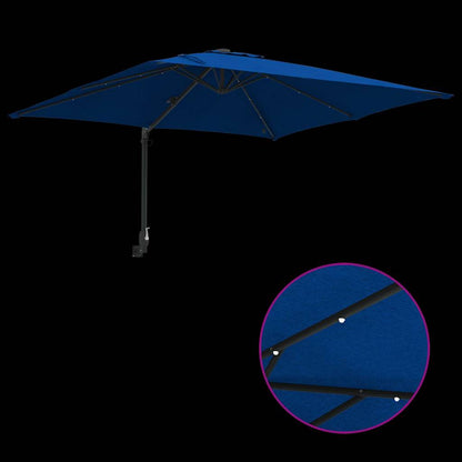 Gartenparasol Azurblau 248,5 x 247,5 x 160 cm Stoff