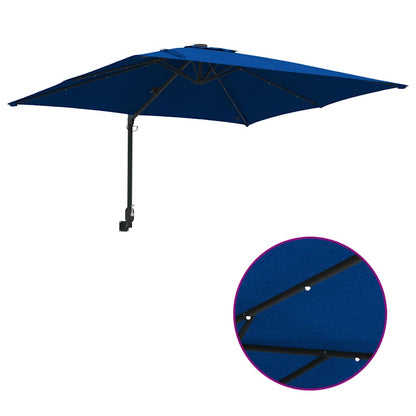 Gartenparasol Azurblau 248,5 x 247,5 x 160 cm Stoff