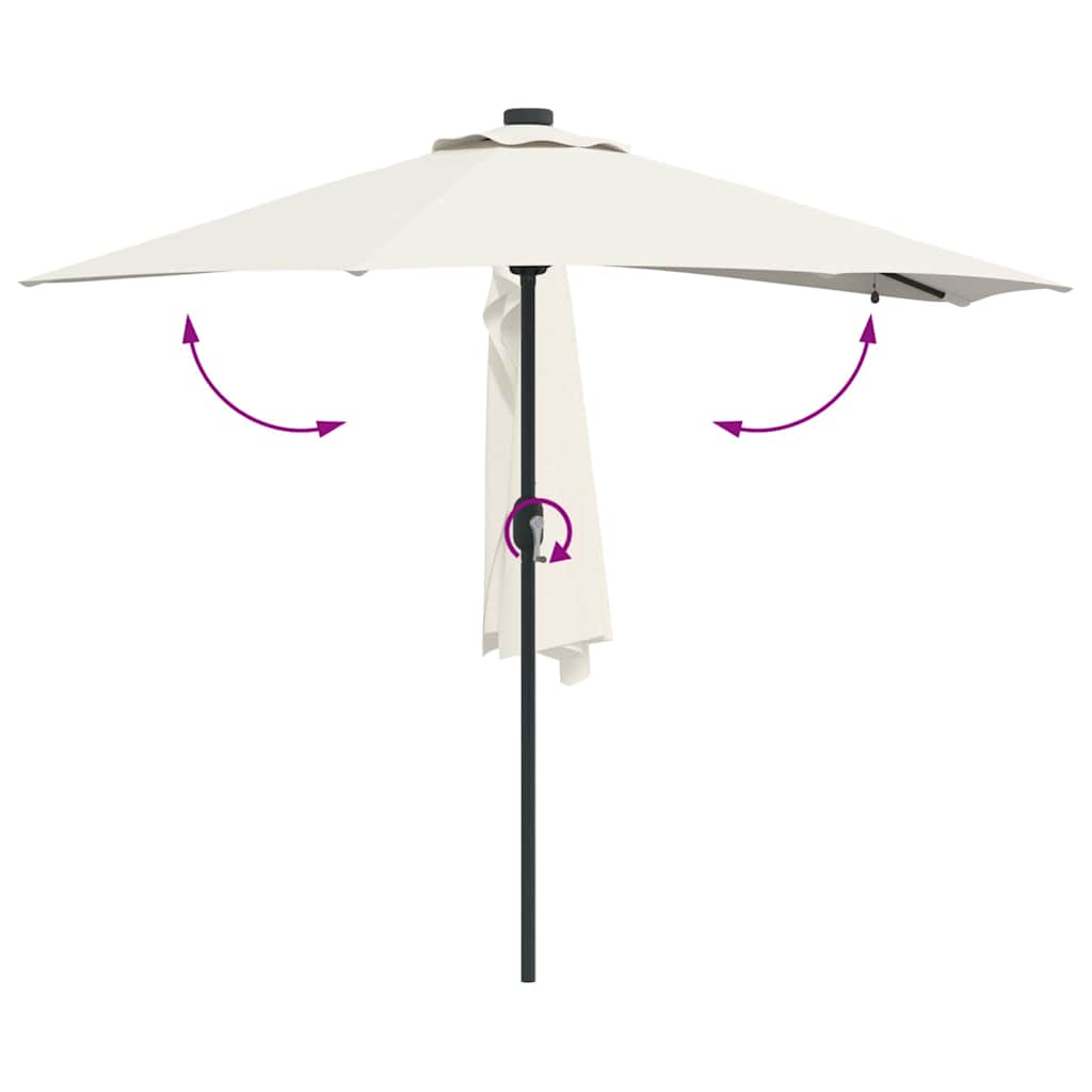 Gartenparasol Sand 294 x 150 x 223 cm Stoff